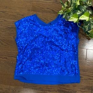 Royal Blue Sequin Top